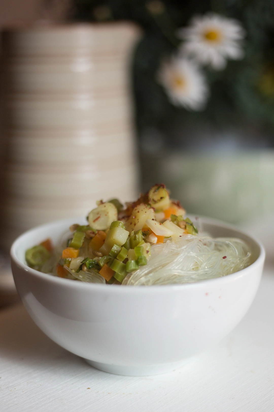 Recipe: Rice noodle in vegan broth