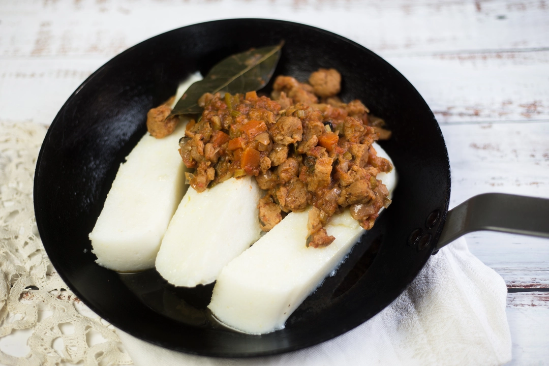 Recipe:  Vegan soy stew and white polenta "Biancoperla" - 2